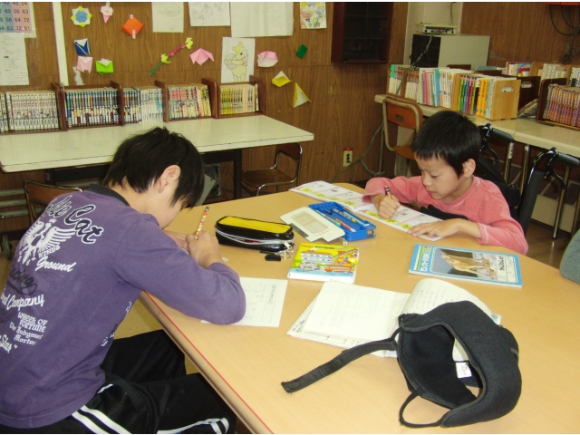 毎日宿題をがんばっています。