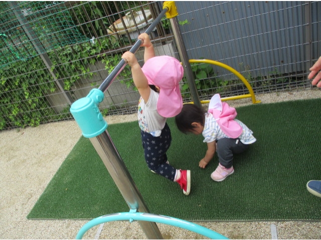 自分でぶら下がれるようになったよ！