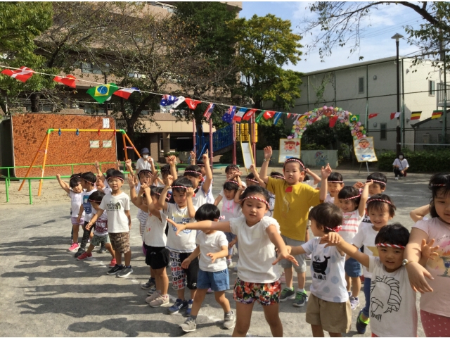 最後に皆で元気に「わっしょい」