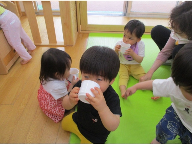 は～遊んだ後のお茶がおいしいね