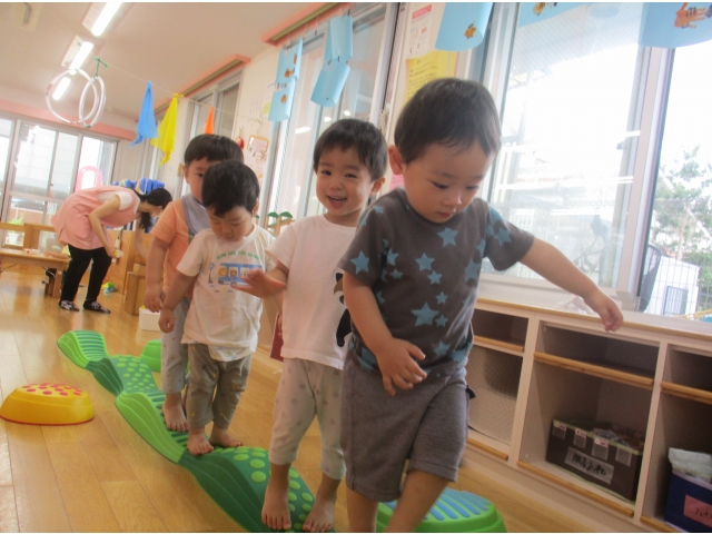 落ちないように気をつけて～！