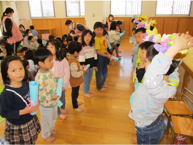 4歳児からは時間割表を