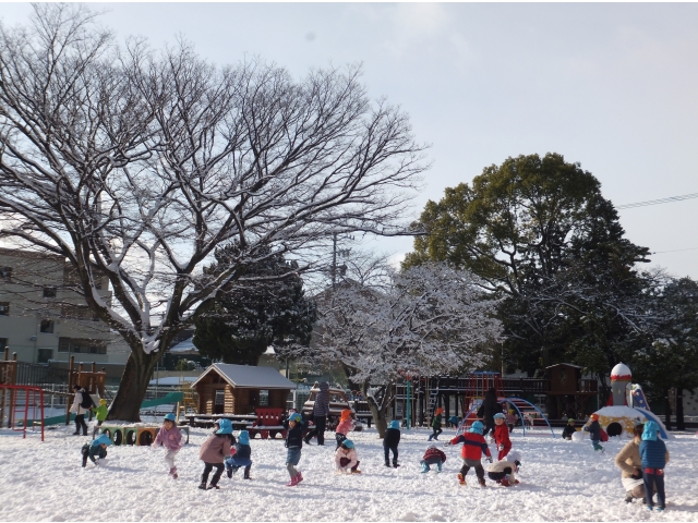 雪合戦！！負けないぞー(&gt;▽&lt;)
