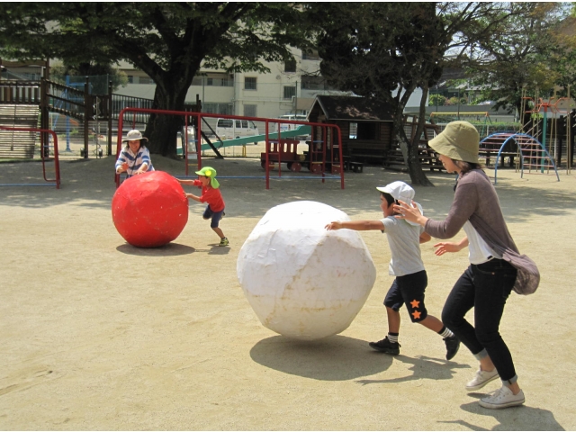 親子で息を合わせて　　　　　　＼(^o^)／