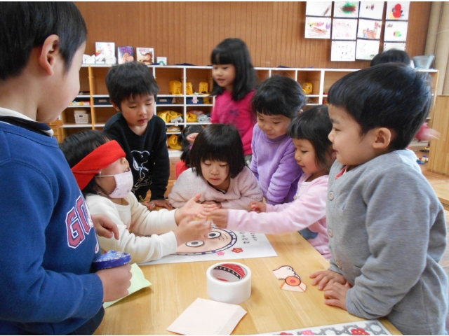 たんぽぽ組での福笑い♡