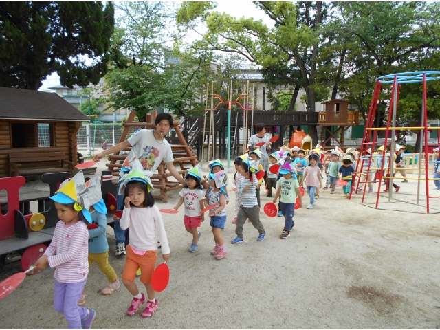 園庭も元気よく！