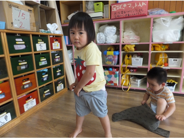 ズボンはけるよ