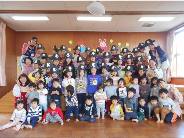 1歳児からは帽子。