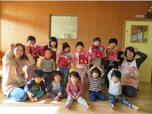 うさぎ組さんもオニに
なって“はい!チーズ”