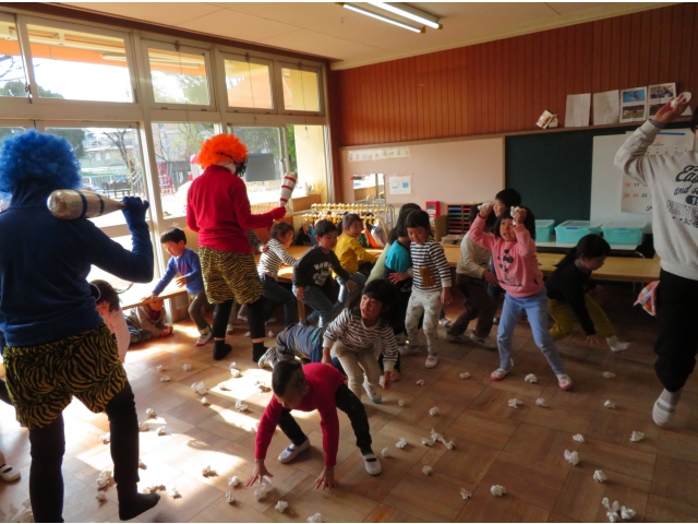 “オニが来た～”
(*_*;