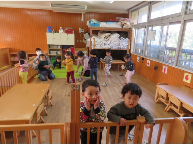 “何が来るかな～”
余裕のりす組