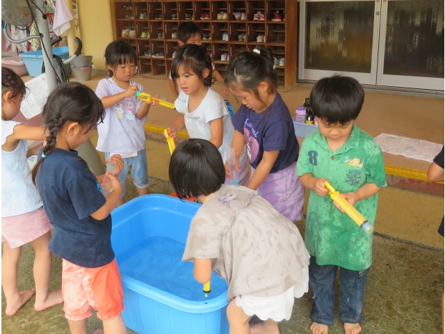 水鉄砲の準備ができました！