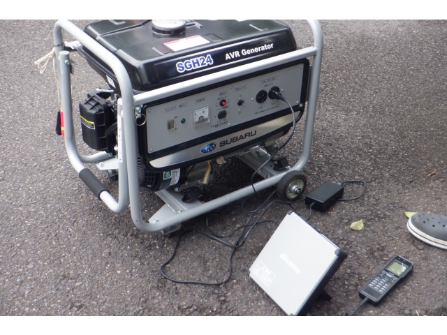 発電機と衛生電話です