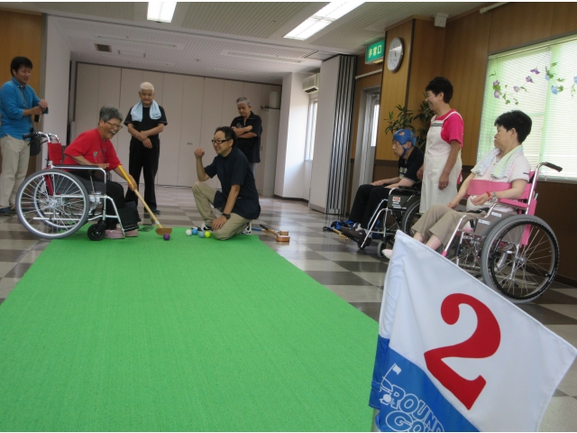 真剣にコースを狙います