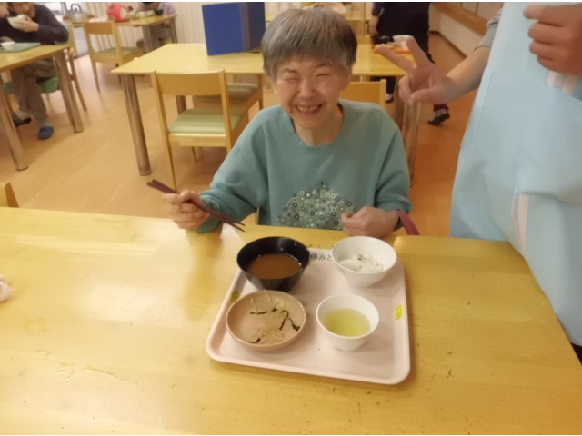 満面の笑顔