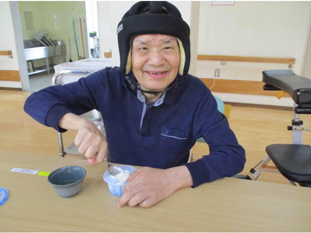 笑顔です。
