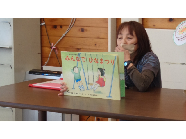 ひな祭りに因んだ紙芝居。皆さん楽しんでくれましたか❔