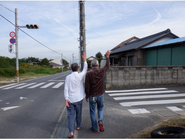 ②バス停までは徒歩で