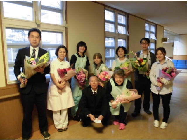 お世話になった職員のみなさんと苑長