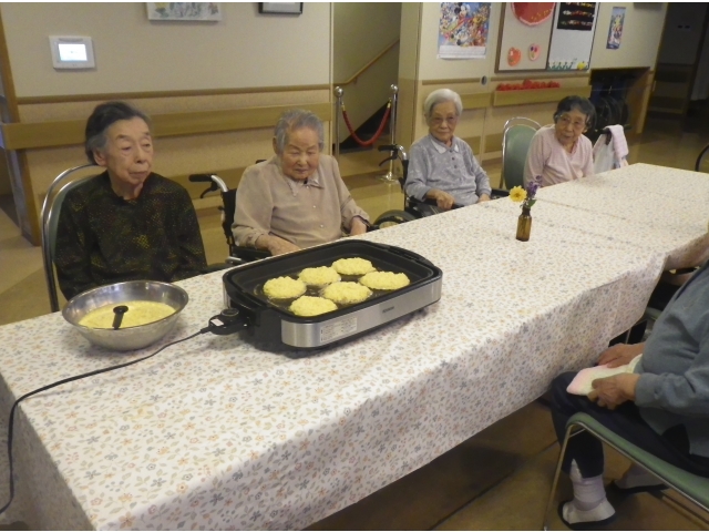 ホットプレートで焼きました