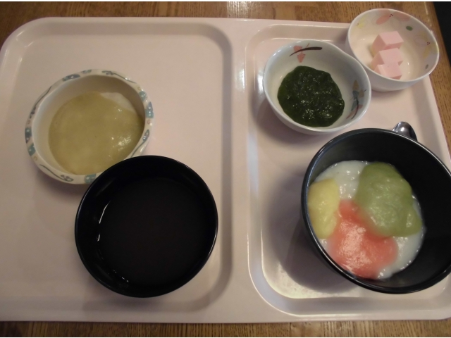 ミキサー散らし、ソフト食