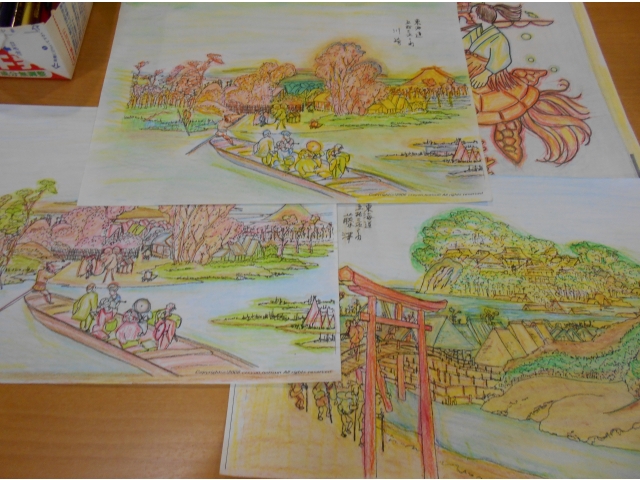 できた作品はユニット内に飾っています