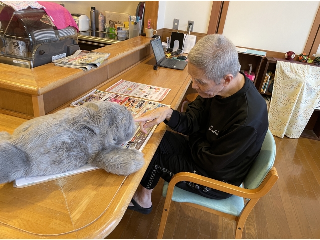 こちらの方は「ワン！」と話しかけていました。