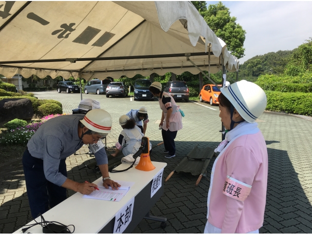 各班から隊長に報告