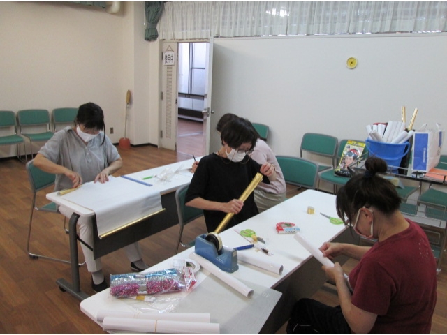 小物も手作り!