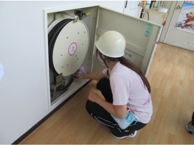 屋内消火栓を確認！！