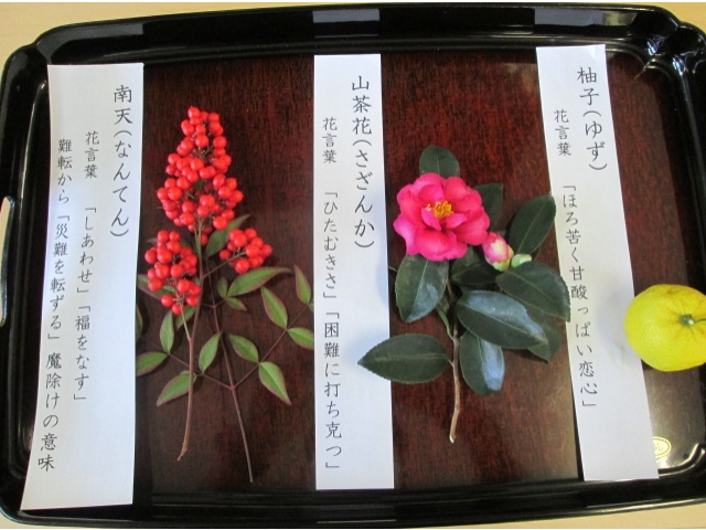 山茶花は「困難に打ち克つ」など今の時代にぴったりな花言葉でした。