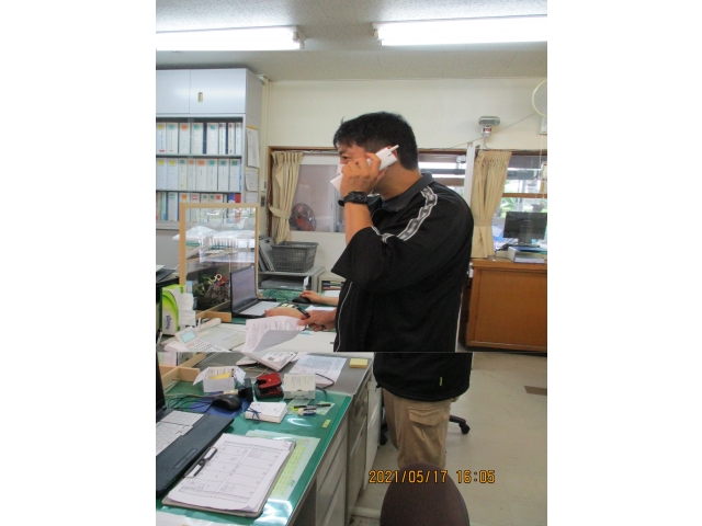 消防署へ通報連絡の訓練をしました。