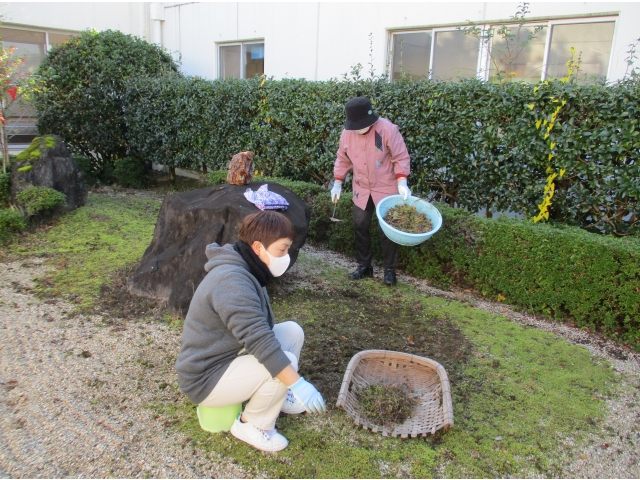 黙々と草抜きをされていました。本当にありがとうございます。