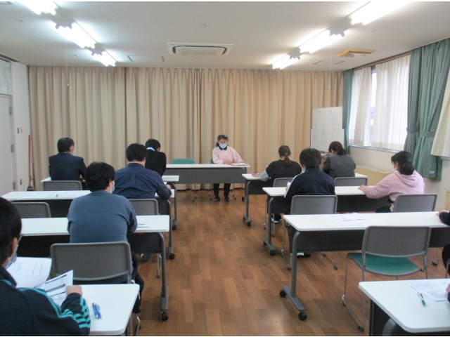 看取り介護についは、資料をもとに学びました。