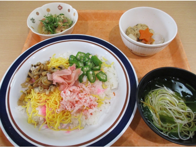 七夕献立（写真は職員給食です）