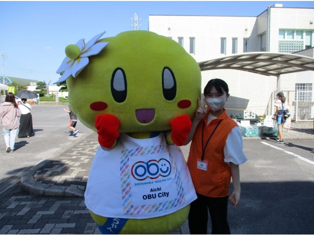 9月24日に行われた福祉フェアではおぶちゃんのお手伝いを