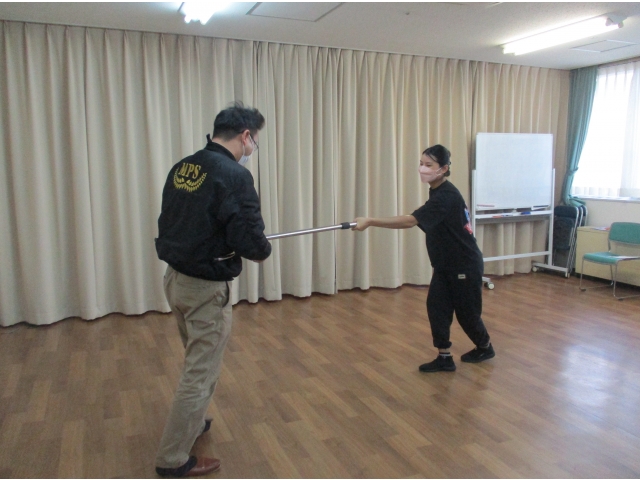 技能実習生も果敢に訓練に参加しました。