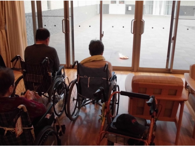 迎え火の様子