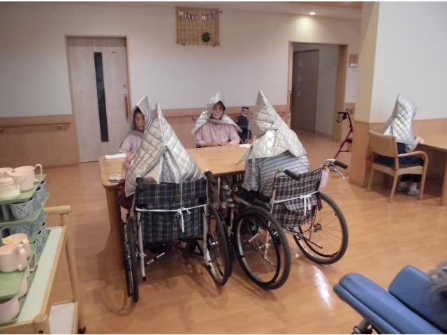 大きな揺れに備えています。
