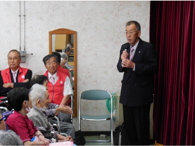 愛西ライオンズクラブ野田会長様より御挨拶。