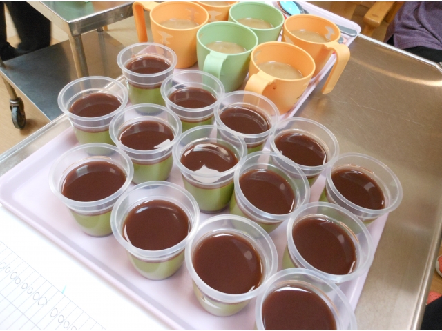 和洋折衷なデザート、宇治抹茶プリン