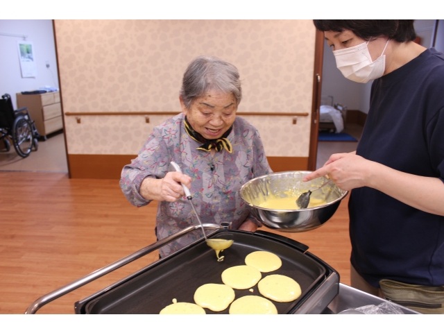 ホットプレートで焼きます