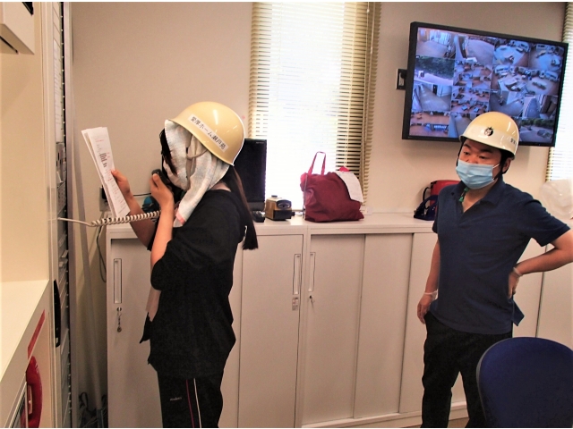 通報訓練、苑内放送