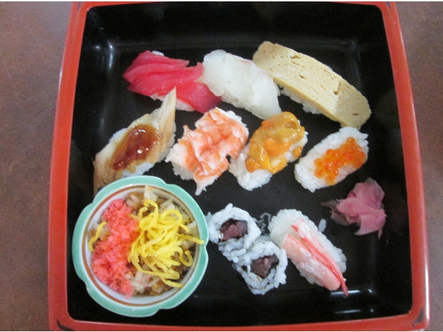 美味しいお寿司です。おかわりもありましたよ！