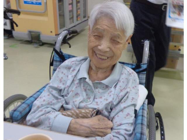 満面の笑み