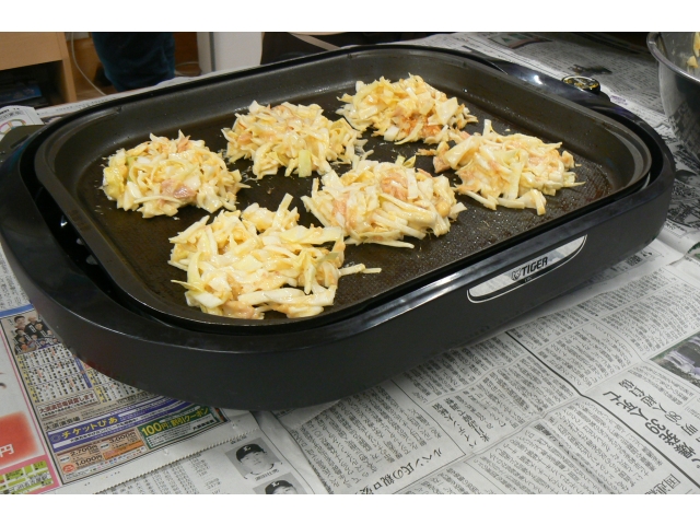 焼けるいい音がします。もう美味しそう(*^^*)