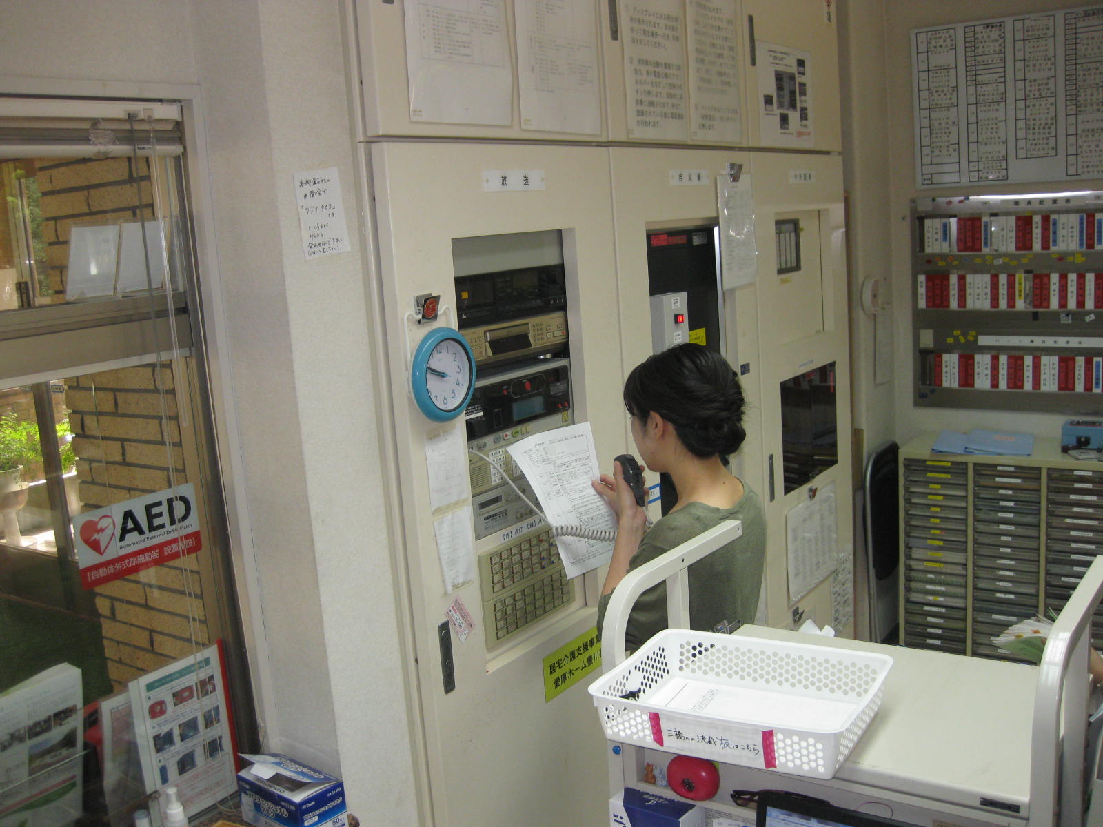 避難訓練を行う事を利用者へ伝達