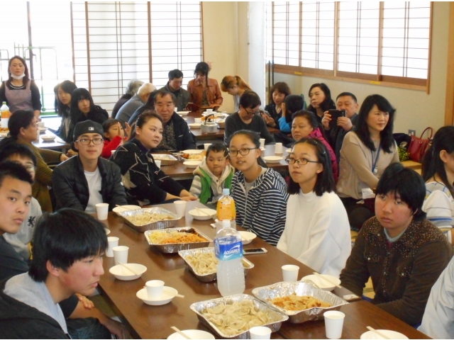 出来上がった料理をいただきました