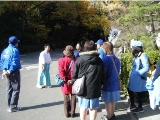 案内の神官さんのあいさつです