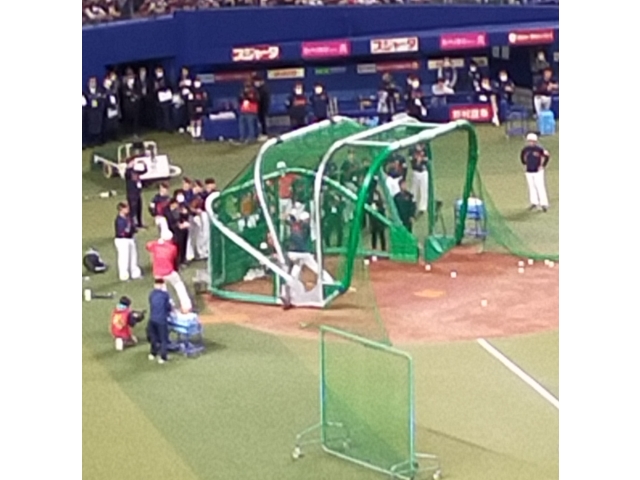 大谷選手のバッティング練習